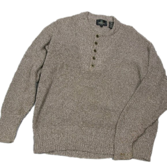 Red Head Men's Partial Button Crew Neck Sweater Size Large - Picture 1 of 5